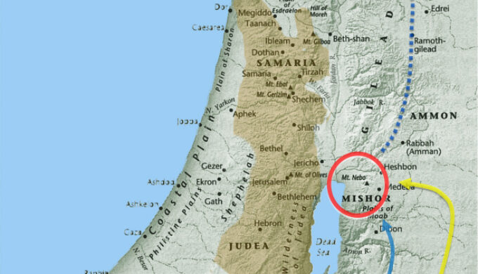 Map of Israelites in Wilderness